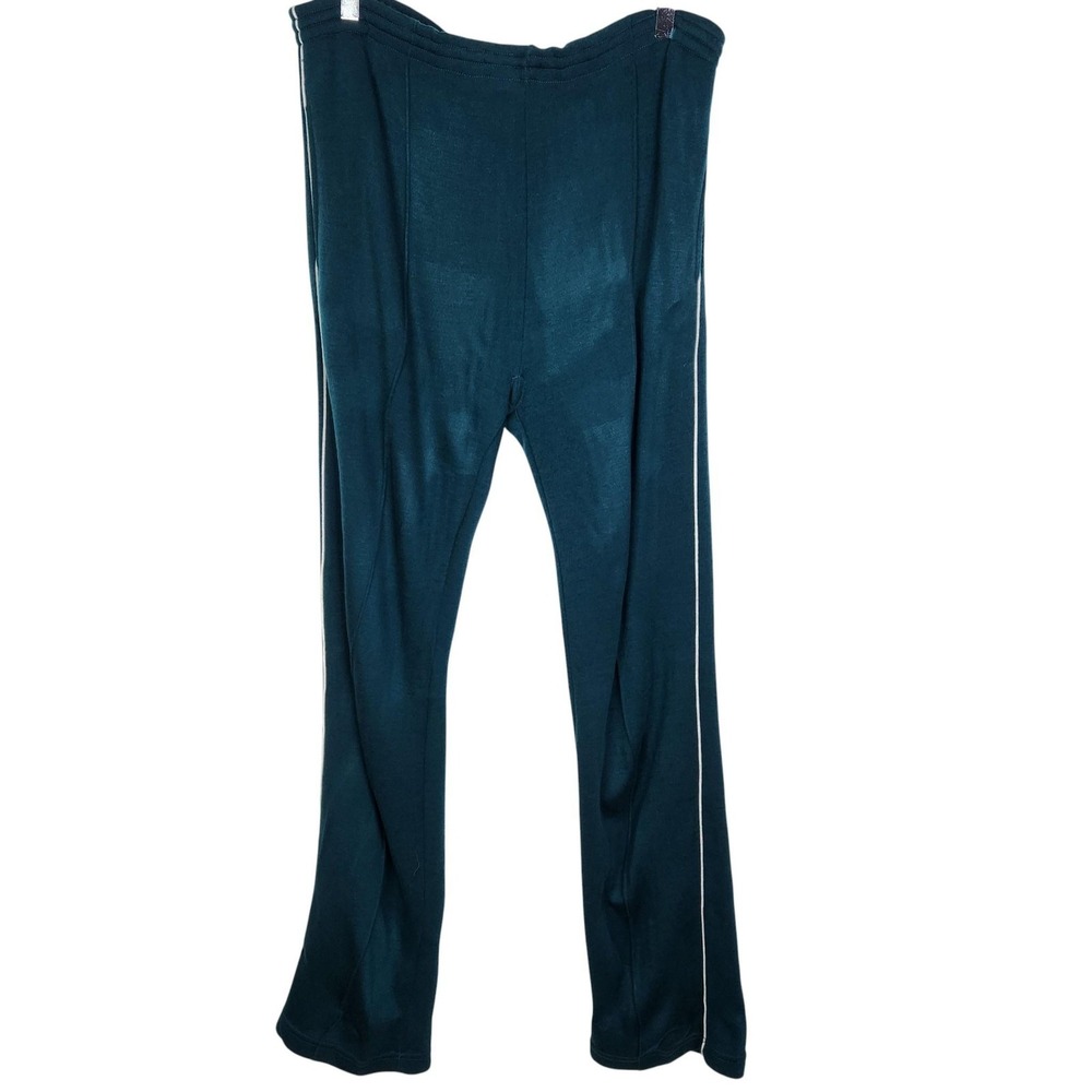 Vintage CHRISTIAN DIOR Monsieur Track‎ Pants Mens XL Green Knit Side Stripe Soft
